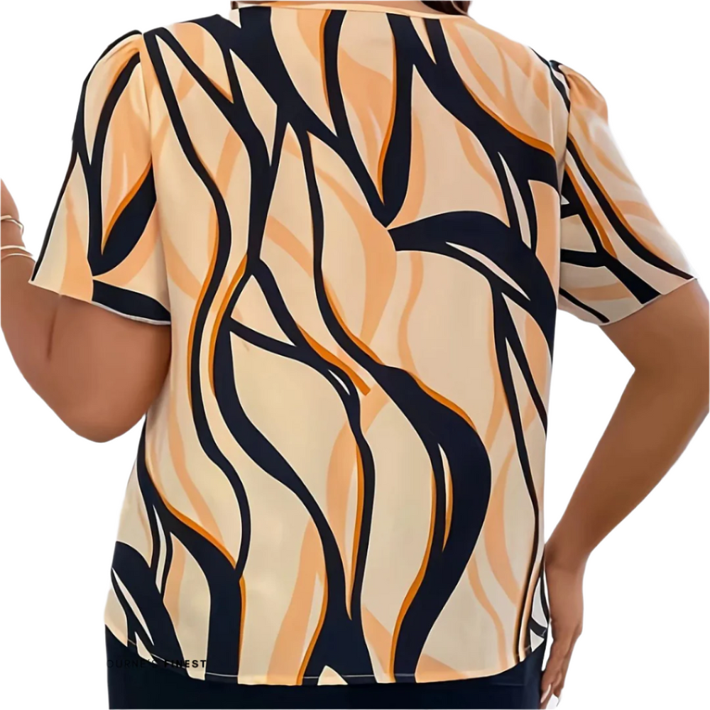 Abstract Print Top for Women